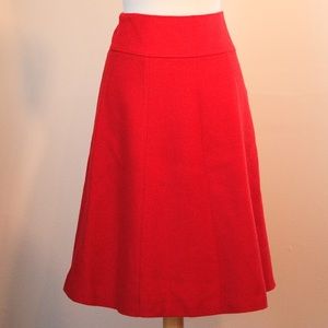 JCrew red wool skirt